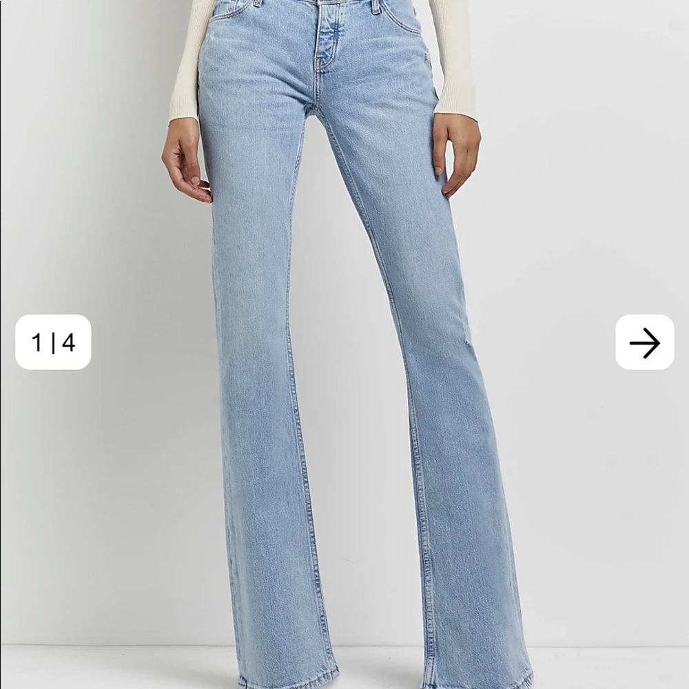 2 Guess low rise jeans with flare